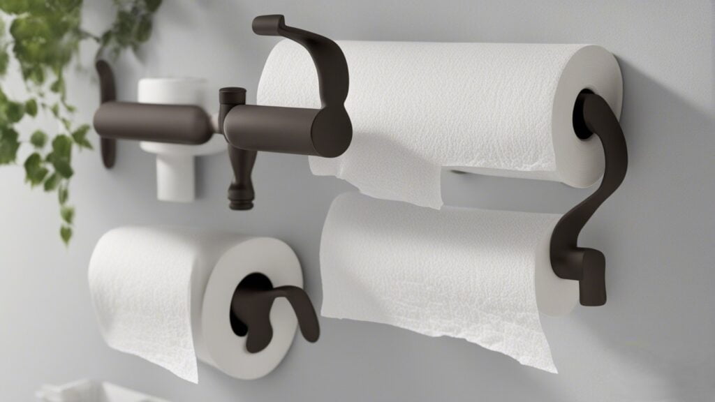 Paper Towel Holders on a wall