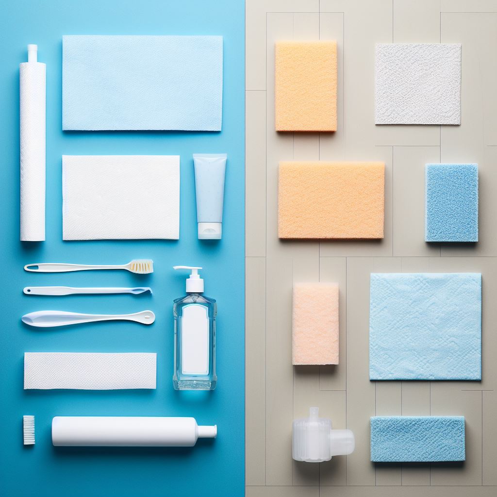 Different types of disposable cleaning towels