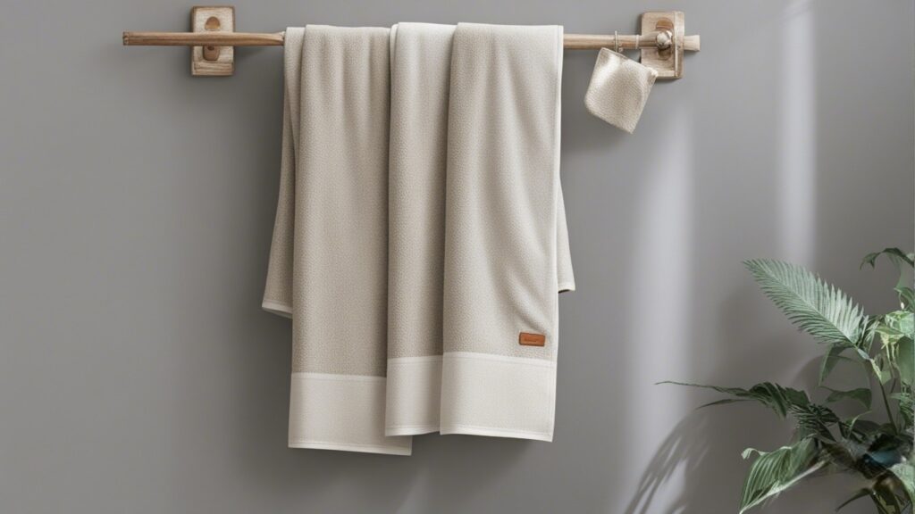 Quick Dry Towel Hanging on Towel Rack